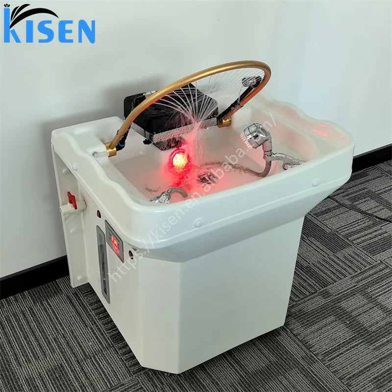 Kisen Head Spa Removable Hair Wash Treatment Shampoo Salon Furniture Sink Bowl Basin BAC EU UK US Plug Customize Voltage