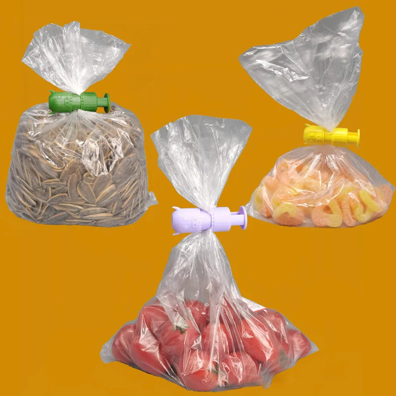 Portable Chip Bag Sealer Plastic Package Storage Bag Clip Mini Sealing Tong Handy Sticker Seal for Food Snack Kitchen Gadgets