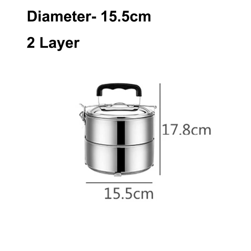 Multi-layer Stainless Steel Lunch Box Large Capacity Adult Camping Bento Box Kids Worker Portable Meal Food Containers BPA free