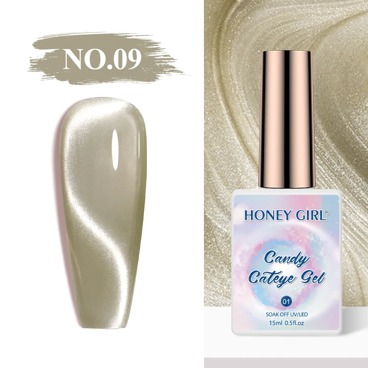 HONEY GIRL Moon Light Magnetic CatEye 24 Colors Jelly Gel Polish Set Wholesale 9d Crystal Uv Gel Nail Polish Cat Eye Gel Polish