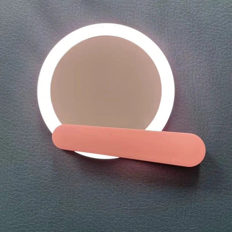 Portable Handheld Tabletop LED Mirror Compact Rechargeable Pocket Makeup Mirror with Lights Personalized Features