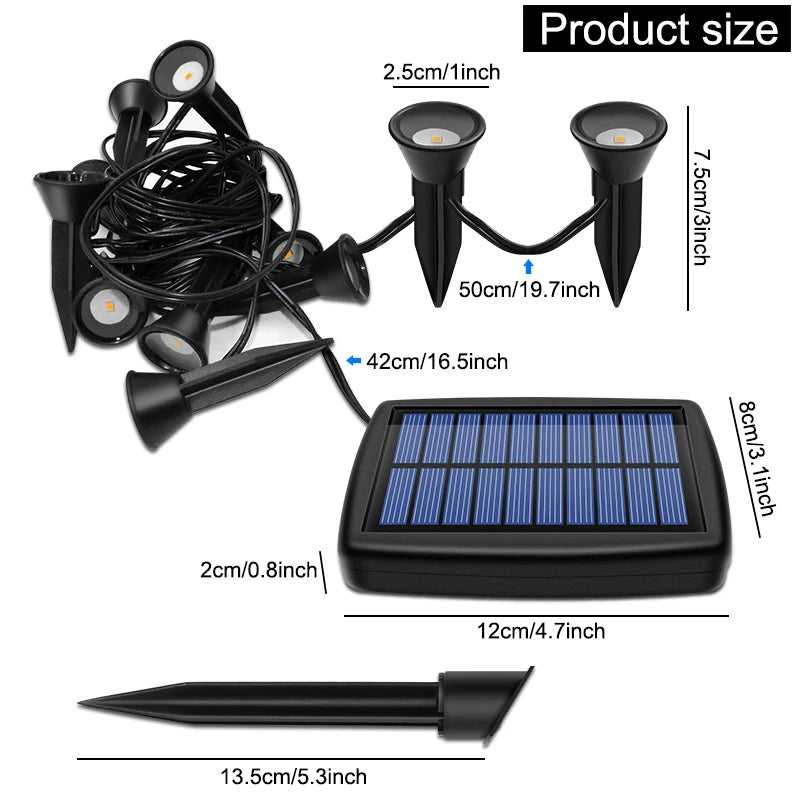 Solar In-Ground Lights 10in1 Solar Garden Light Outdoor Waterproof Landscape Lighting for Yard Walkway Patio Driveway Decoration