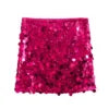 2024 Women Winter New European and American Style Sexy A- Line Skirt High Waist Hip Sequin Mini Skirt for  Skirt