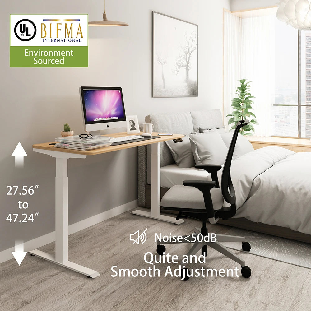 Luxury Ergonomic Dual Motor Sit Stand Electric Desk Dual Motor Electric Stand up Table Electric Height Adjustable Standing Desk