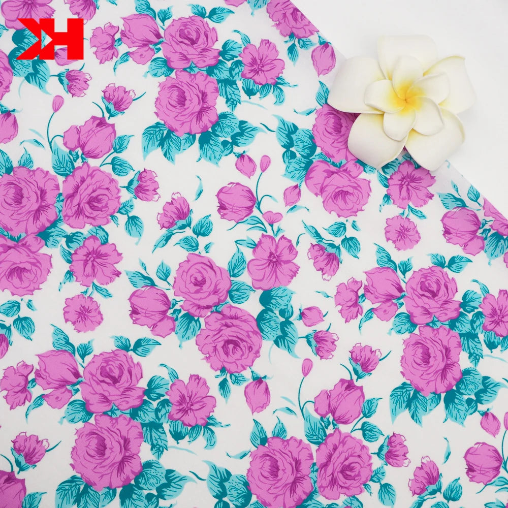 Kahn Hot Selling Small Flower Cotton Cotton Custom Print Lawn Fabric