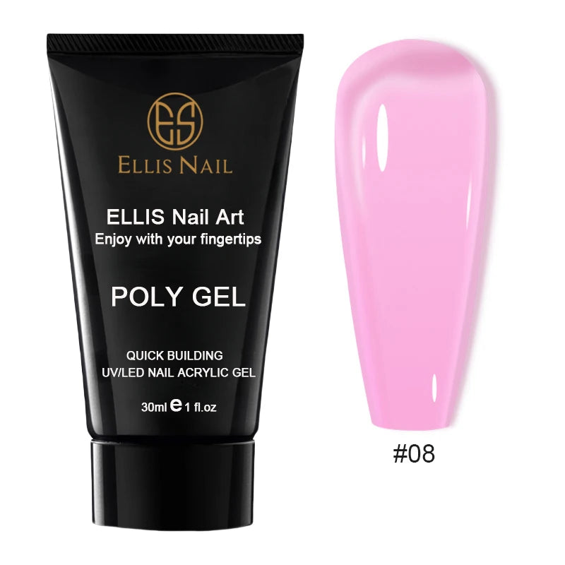 Poly Gel Nail Extension Set 15 Colors 30ml Volume Nude Pink Nail Hard Gel Builder