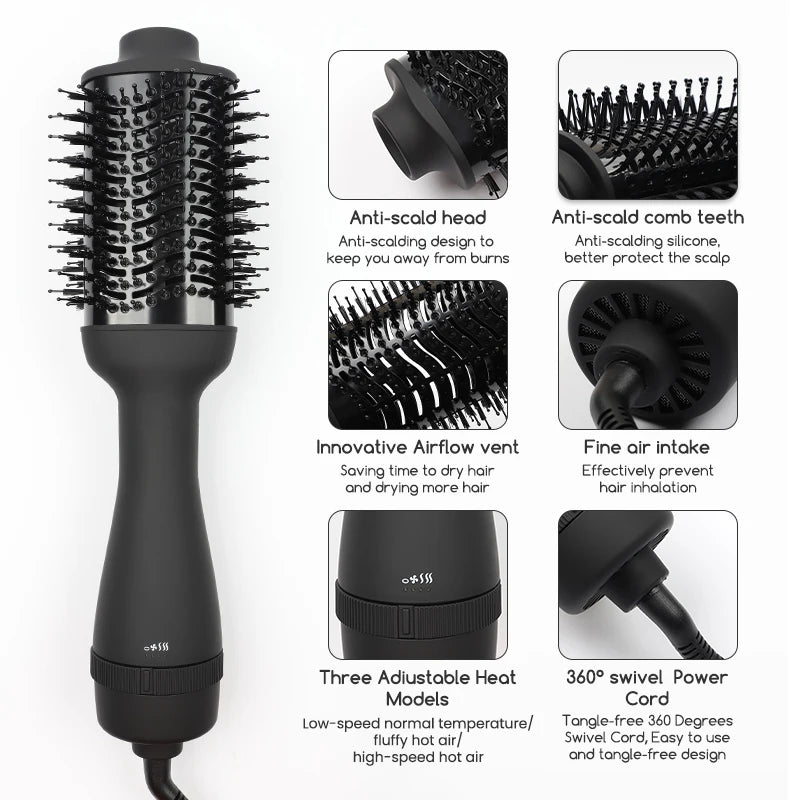 Cheap Price Manufacturer Multi Electric Brushes Professional Hot Air Combs Hair Dryer Brushes Straightener Comb Brush
