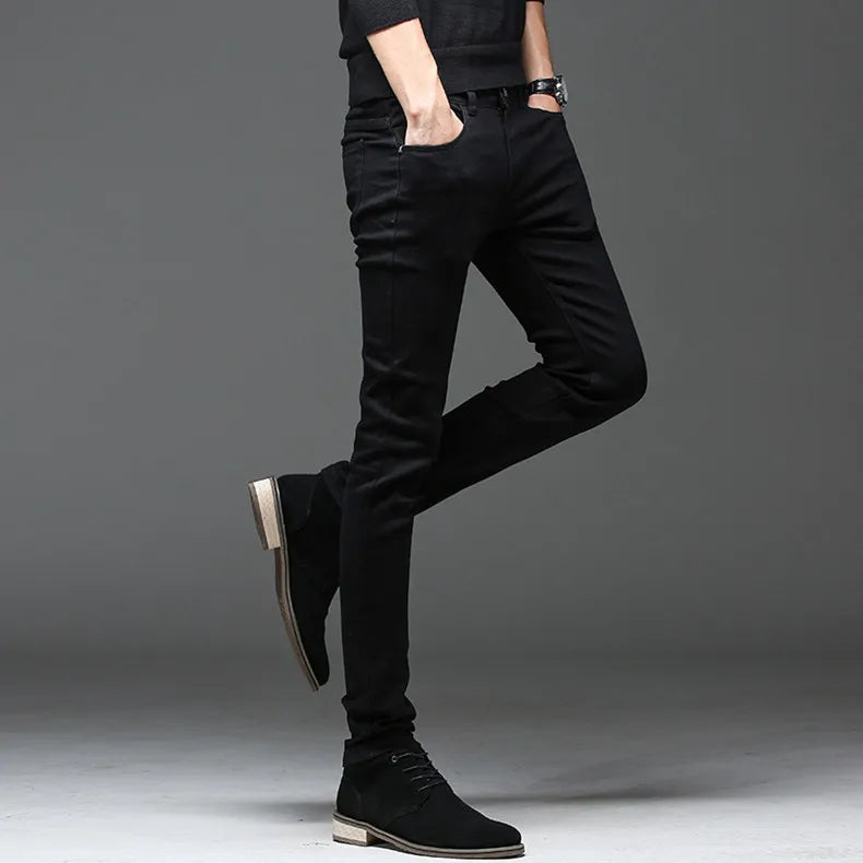2026 autumn Slim Fit men Jeans Black Classic Fashion Denim Skinny Jeans Male spring men's casual High Quality Trousers