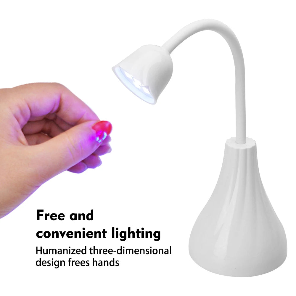 UV LED Nail Lamp Portable Mini Lotus Hands Free Light Rotatable Nail Dryer Quick Dry Nail Gel Polish Curing Lamp