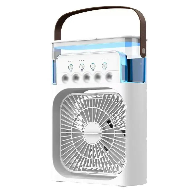USB-Powered Mini Portable Handheld 3-in-1 Air Cooling Humidifier Fan with Ice Function for Outdoor & Car Use