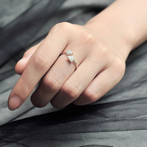 925 Sterling Silver Rings for Women Geometric Open Ring Hypoallergenic Sterling Silver Jewelry Gifts for Girls