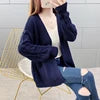 New Fashion Autumn Winter Sweater Long Sleeve Solid Color Knit Tops Cardigan Women's Clothing Casual Sweater