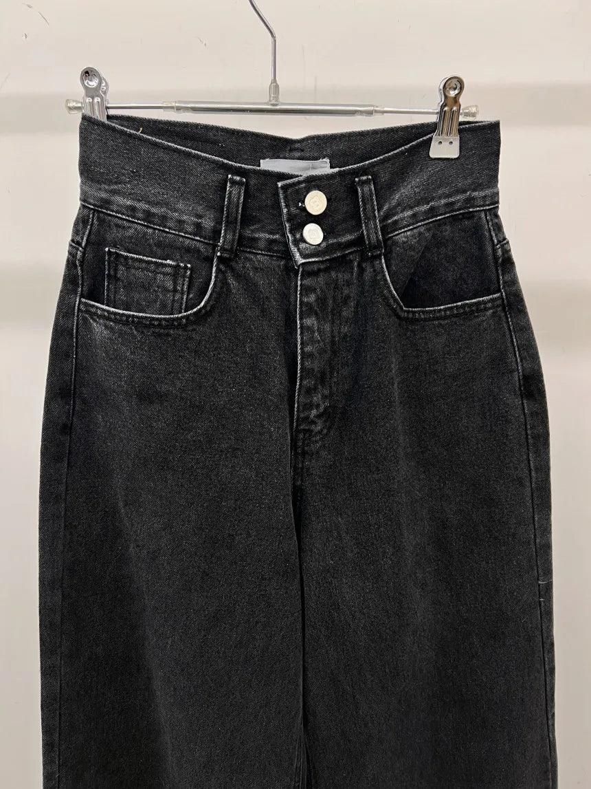 Boutique Wholesale 2026 Autumn Elegant High Waist Versatile Slim Leisure Wide Legged Women's Jeans