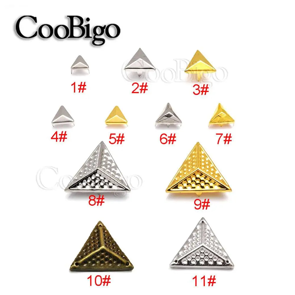 100pcs Metal Claw Rivets Studs Punk Rock Spike Nails Leathercraft DIY Shoes Garment Bag Apparel Bracelet Sewing Accessories