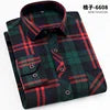 38-44 Quality Flannel Plaid Men Shirt Cotton Spring Autumn Casual Long Sleeve Dress Shirts Soft Comfort Slim Fit Button Down