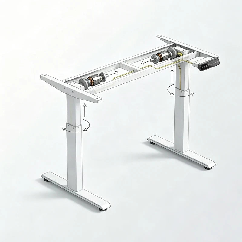 Ergonomic Height Adjustable Electric Standing Desk Load Capacity 120kg Flexispot Standing Desk