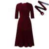 Trendy Autumn Office Lady Dresses Women Casual Elegant Suit Collar Half Sleeve Pleated African Career Dresses for Women
