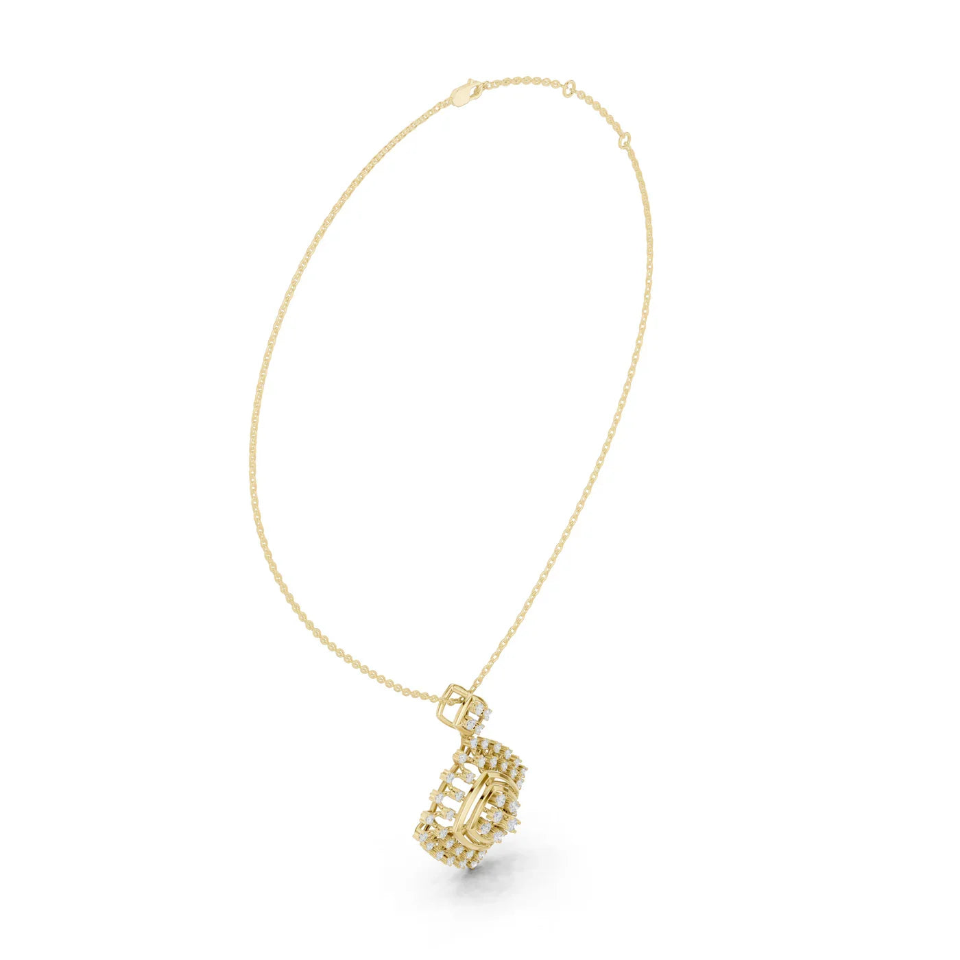 Lab Grown Diamond Engagement Wedding Pendant Necklace Women 925 Silver 14K 18K Gold Elegant Jewelry Custom OEM ODM