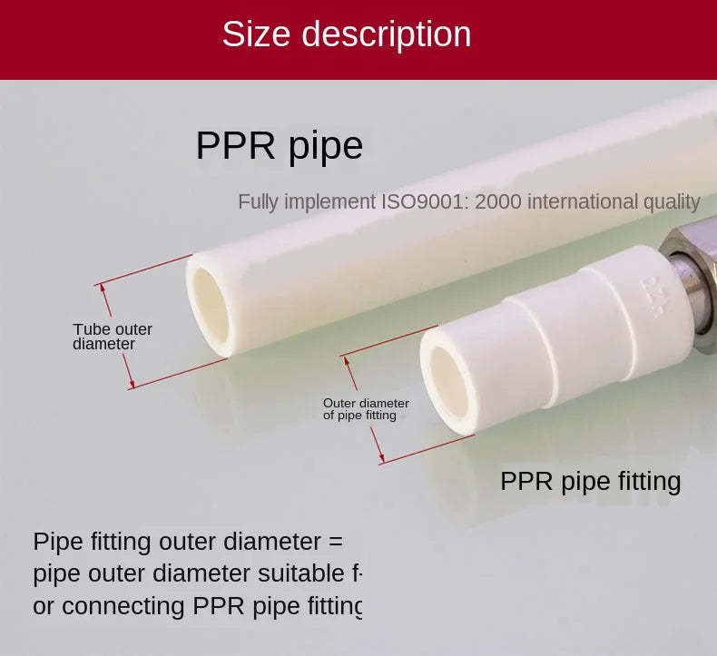 Pipe fittings1/2 inch 3/4 inch ppr water heater dedicated live joint 20x1 / 2 25x3 / 4ppr hot and cold water pipe fittings