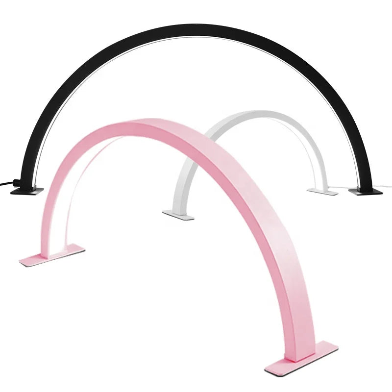 Freem LOGO 48W Beauty Salon Fill Light Half-Moon Shaped Nail Care Desktop Arch Ring Led Lights Fake Nail Art Light Manicure Lamp
