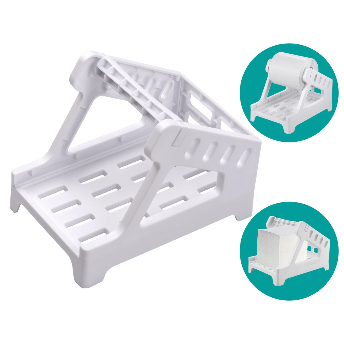 Label Holder for 4x6 Shipping Labels Printer Rolls and Fanfold Labels 2 in 1 Work for Desktop Themal Label Sticker