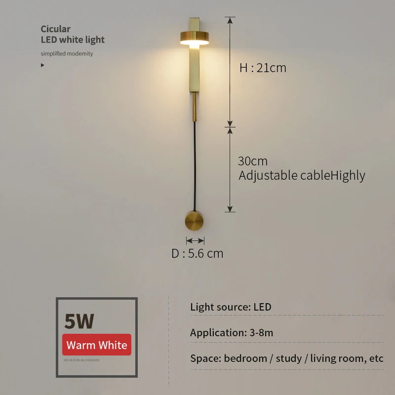 Modern Tv 2023 New Led Lamp Bedside Table Bedroom Lights for Living Room Decor Wall Indoor Lighting