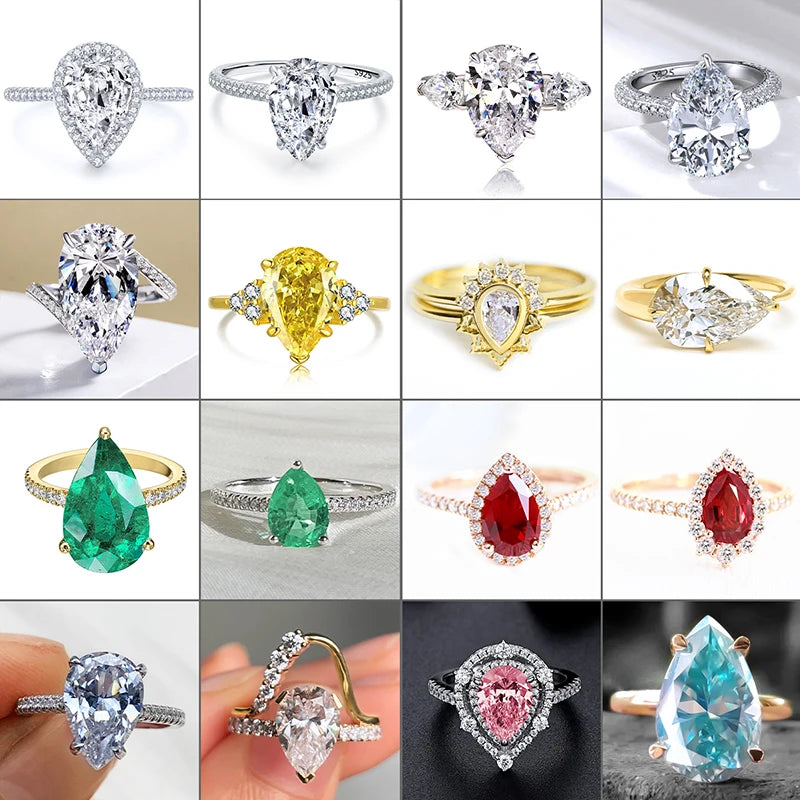 Wholesale Custom Solid Silver & 925 Sterling Women's Engagement Rings with Moissanite for Weddings