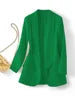 X818 # Best-selling Spring Autumn Women Jackets Elegant Temperament Solid Color V-Neck Long Sleeve Suit Blazers for Women