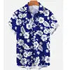 Full Printing Hawaiian Blouse Sublimation Summer Wear Casual Digital Print Button up Short Sleeve Men's Beach Hawaiian Shirts