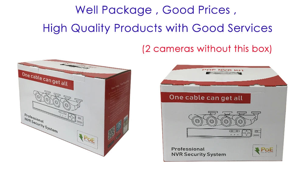 Gadinan 8MP Ultra HD POE Network Video Surveillance System 4K Security Cameras 4CH 8CH NVR Dome Bullet CCTV Kit Audio Record Set