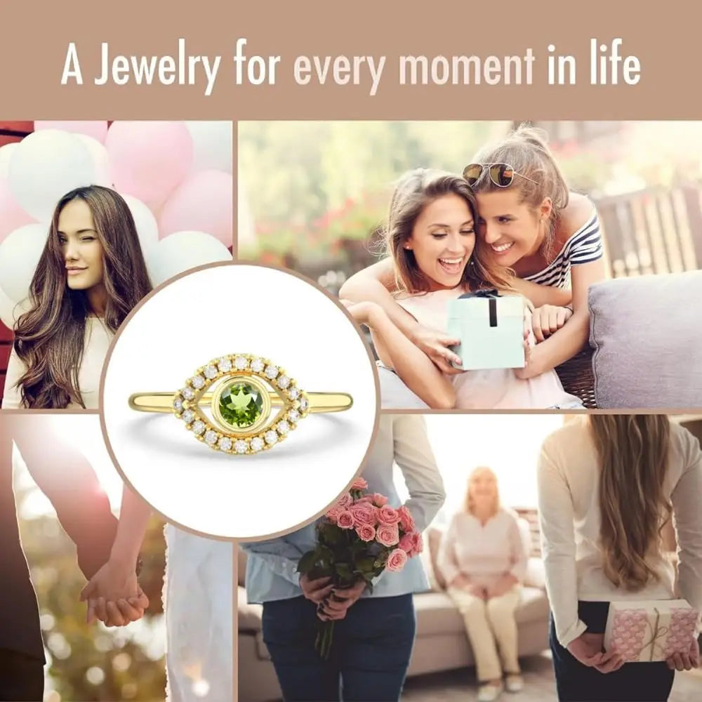 Fashionable 925 Sterling Silver Moissanite Birthstone Rings Women Classic Style Wedding Party Birthday Gift Teen Girls Daughter