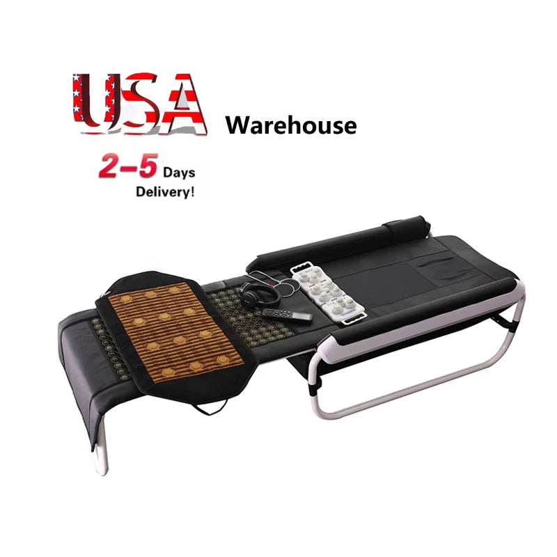 USA Portable Jade Massage Bed with Folding Design and Infrared Heating System for Wellness and Spa Centers