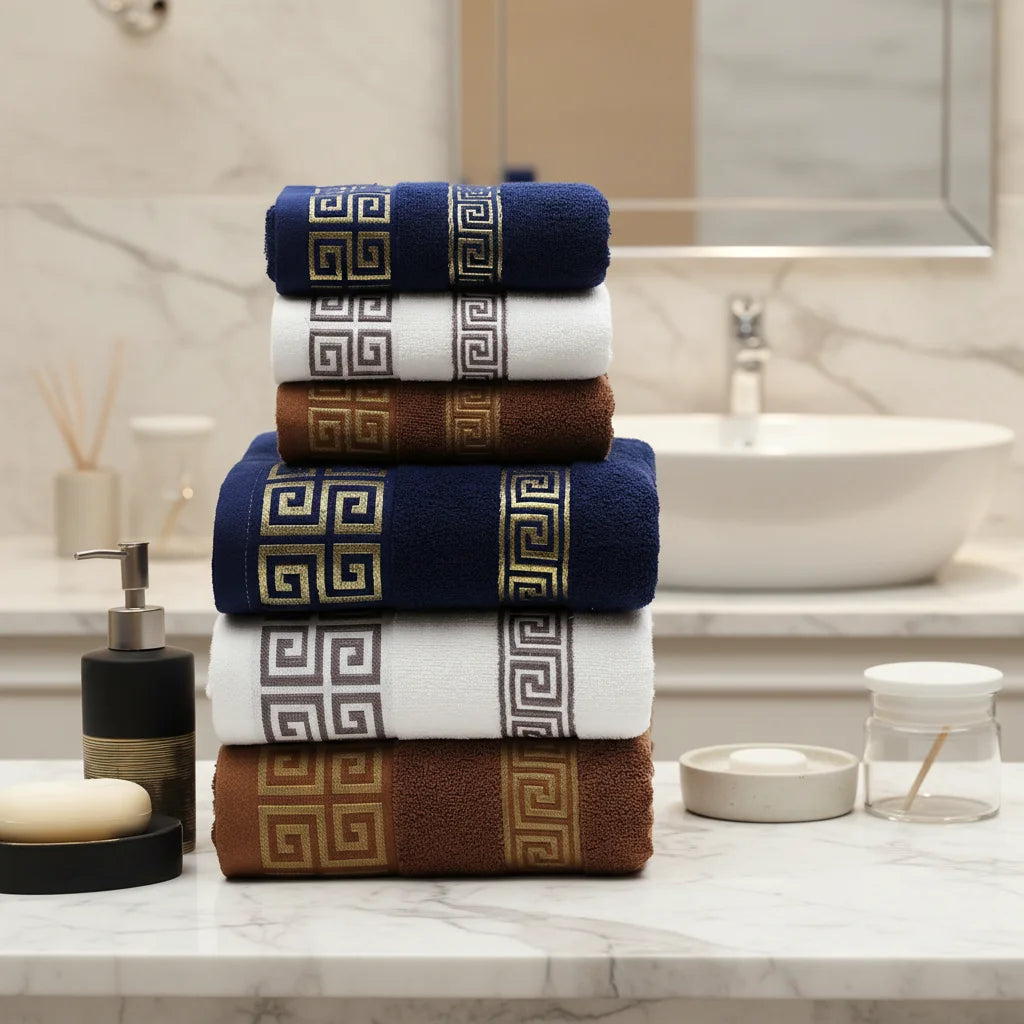 Factory Wholesale Cotton 32 Strands Quick-Dry Woven Bath Towel 70x140cm for Bathroom Home Hotel Use