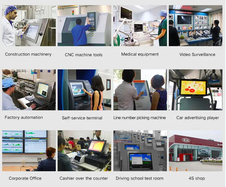 10" 12" 15 Inch Industrial Computer All In One PC Mini Tablet Panel With Resistive Touch Screen Intel Core i3 with Win 10 PRO
