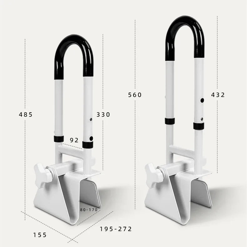 MSMT 040053 Suction-Assist Shower Handles Bathroom Safety Bar Home Use Bathtub Grab Bars Hand Grip Balance Support Steel+Nylon