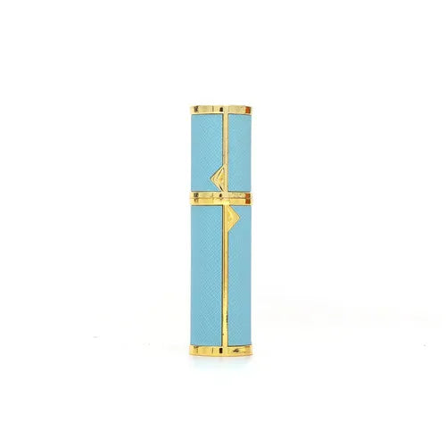Hot Selling Luxury 5ml Mini Perfume Bottles High Quality Portable Leather Case with Refillable Pump Sprayer Metal Base