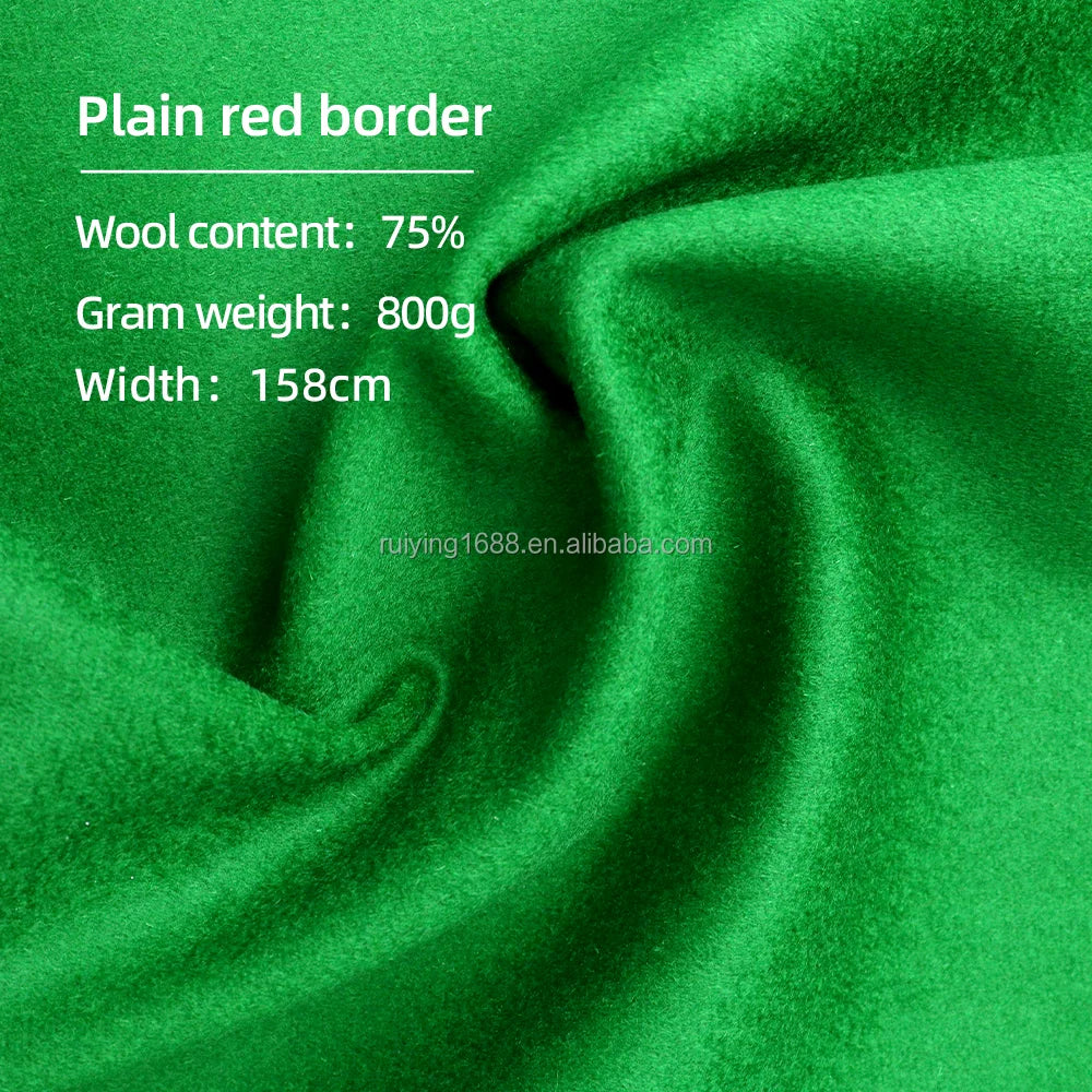 1.58m Width Wool Nylon Blend Wear Resistant Billiard Cloth for Pool Table Snooker Table Professional Grade