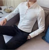 Liu Ming Hot Product 2024 Autumn Men s Clothes Casual Slim Social Party Long Sleeve Business Formal Shirt