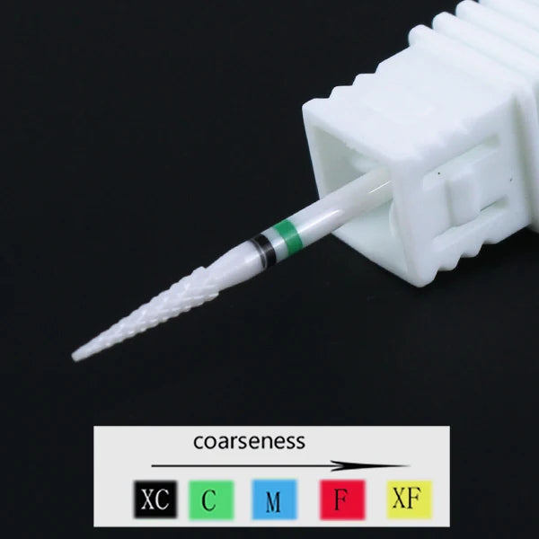 Ceramic Nail Drill Bit Milling Cutter for Electric Manicure Drill Bits Flame Corn Files for Pedicure Machine Polish Accessory