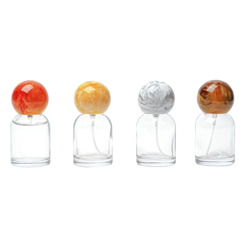 Hot Sale Cute 30ML Planets Style 5Color Stock Marble Texture Cap Glass Mini Perfume Bottle