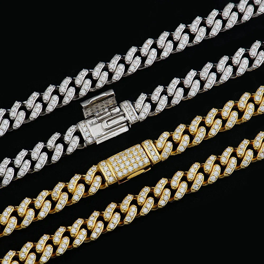 Luxury Hip Hop Moissanite Iced Cuban Chain Jewellery for Men and Women in Gold and Silver Bold Premium Urban Statement Design