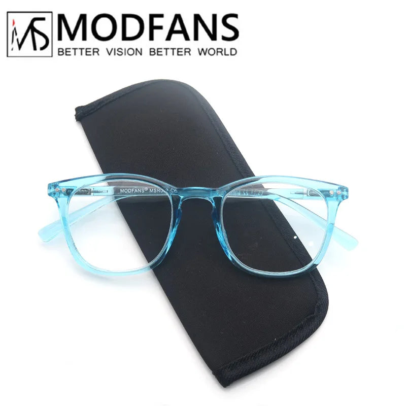 MODFANSR Reading Glasses Women Colorful Frame Readers Ladies Lightweight Flexible Spring Hinge Presbyopic Eyeglasses