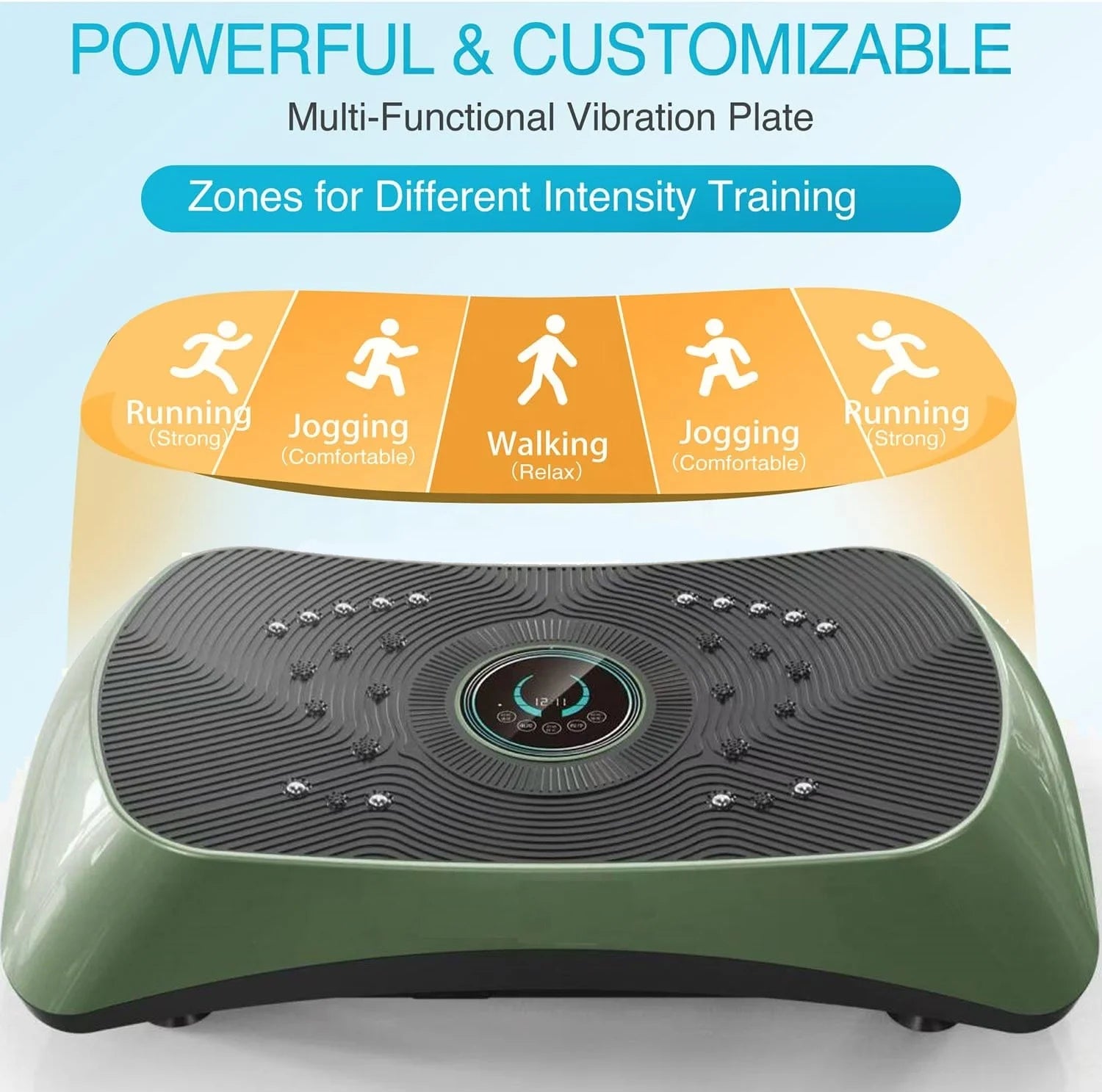 Electromagnetic Vibration Plate Trainer Machine Vibrating Platform with Magnetic Therapy for Exercise Fitness