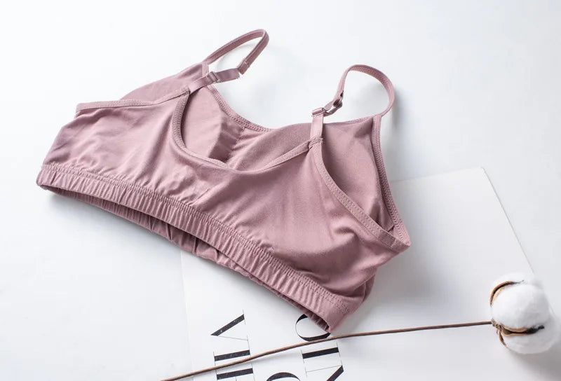 Spring/Summer Ladies Pajamas Sling + Shorts Modal With Chest Pad Solid Color Homewear Set Pajamas Sleepwear Lingerie