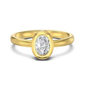 Dylam Exquisite Classic Design Fine Jewelry Brushed Surface Sterling Silver Solitaire Diamond Oval 5A Zirconia Wedding Rings