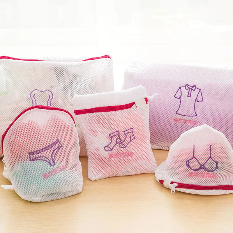 Clothes Wash Kit Washing Bra Socks Underwear Mesh Zippered Lingerie Laundry Bag Washing Machine Dirty Laundry Bags