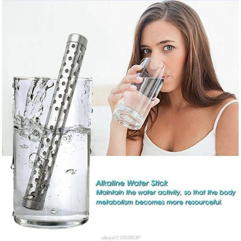 E1PD Mini Portable Alkaline Water 5.28x0.63in Hydrogen Mineral Purifier Naturally Increases Levels/Decreases ORP
