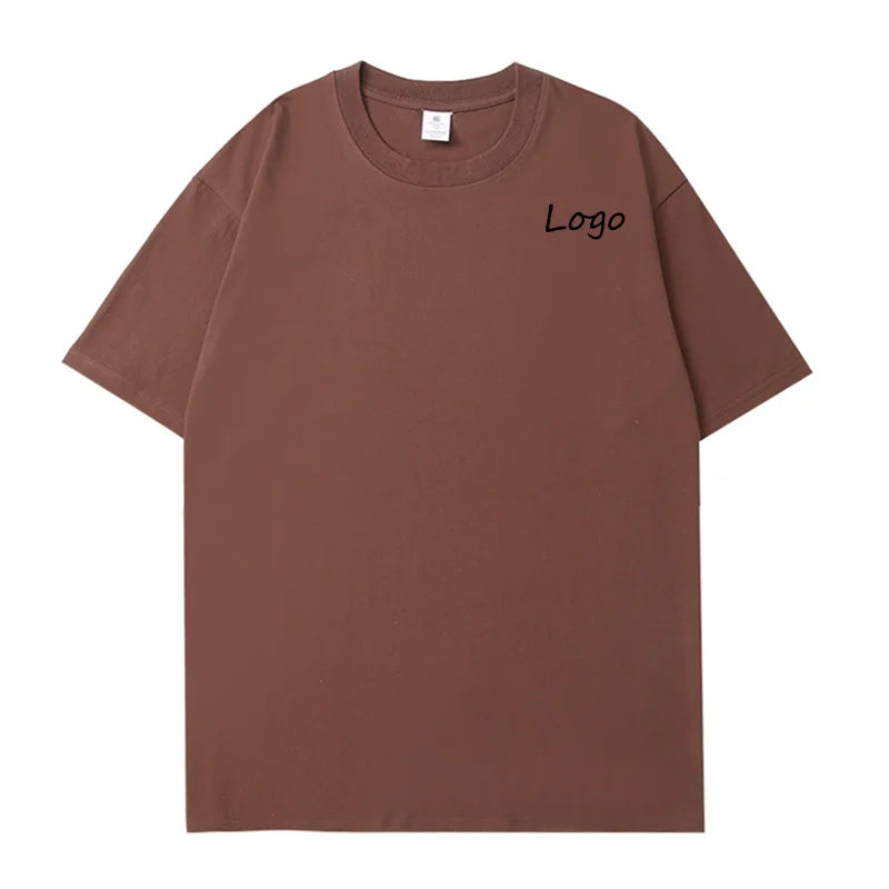 2026 Hot Selling Customize Color and Logo Multi-Color Breathable Cotton Fabric Tshirt Men's Round Neck Loose-Fit Fashion T-Shirt