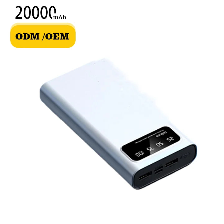 High Quality 20000mAh Ultra Slim Power Bank with LED Display Type-C Output 10W Fast Charging