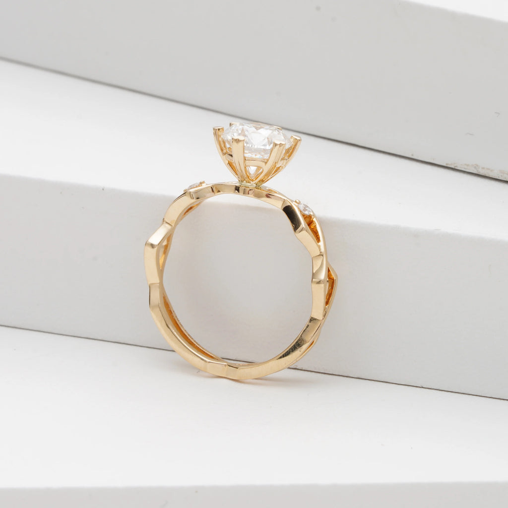 1ct Verified Diamond d Vs1 Engagement Rings IGI Cvd Hpht Diamonds Lab Grown Ring Romantic Six Heart Prongs 10k Solid Gold